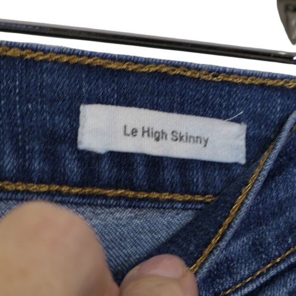 Frame Denim Le High Skinny Jeans Womens Sz 26 Blue Medium Wash Denim Made in USA - Picture 3 of 8